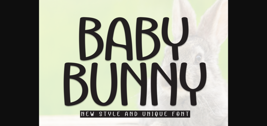Baby Bunny Font Poster 3