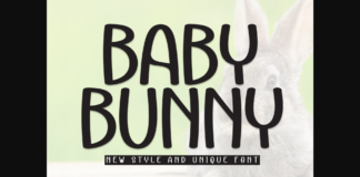 Baby Bunny Font Poster 1