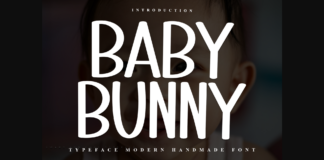 Baby Bunny Font Poster 1