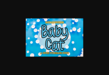 Baby Cat Font Poster 1