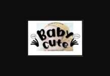 Baby Cute Font Poster 1