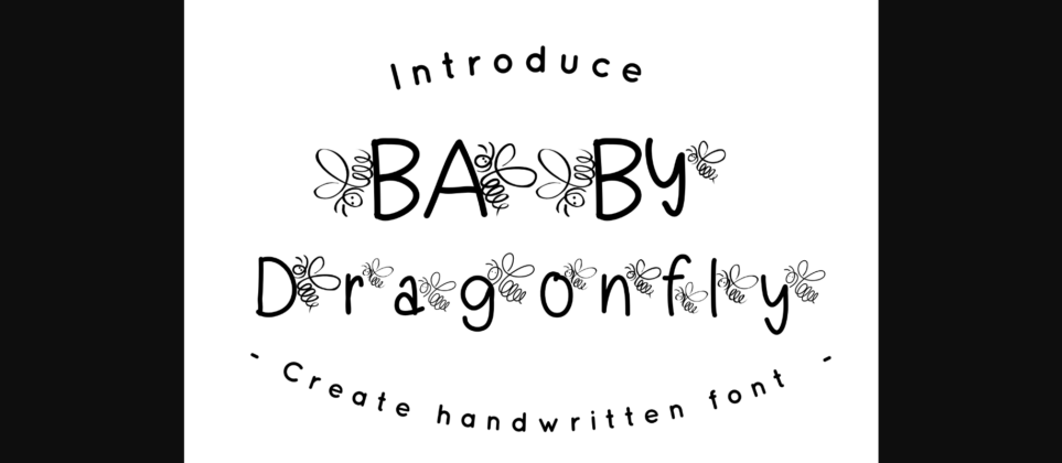 Baby Dragonfly Font Poster 3