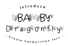Baby Dragonfly Font Poster 1