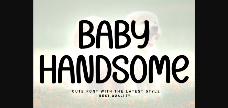 Baby Handsome Font Poster 3