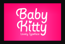 Baby Kitty Font Poster 1
