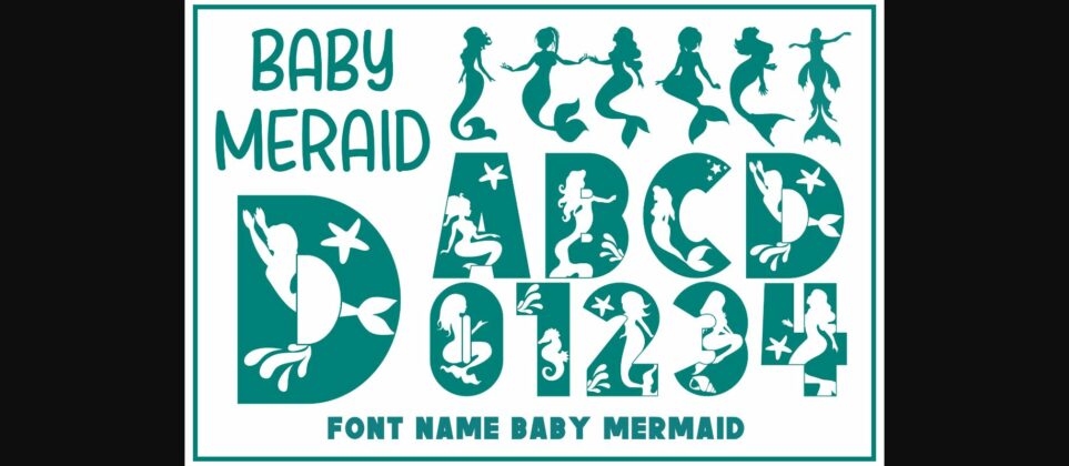 Baby Mermaid Font Poster 3