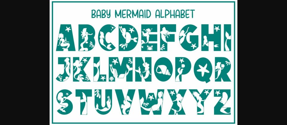 Baby Mermaid Font Poster 4