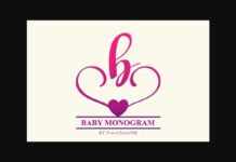 Baby Monogram Font Poster 1