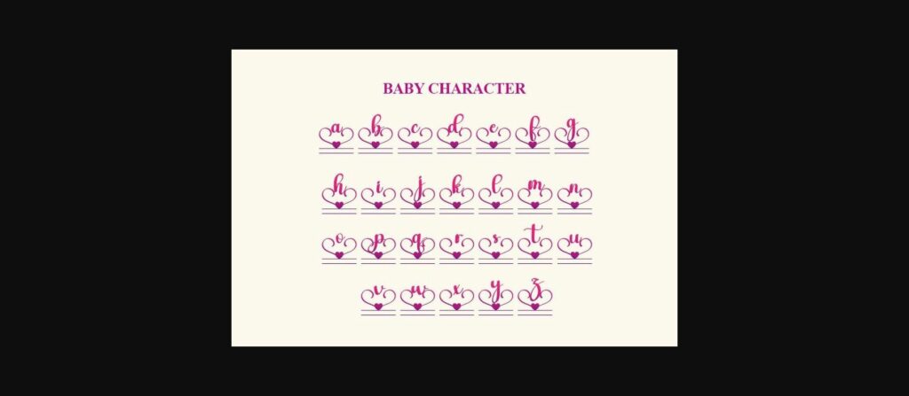 Baby Monogram Font Poster 5