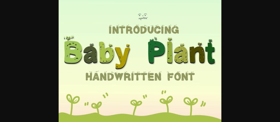 Baby Plant Font Poster 3