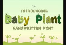 Baby Plant Font Poster 1