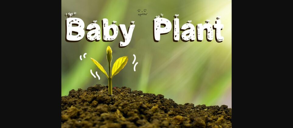 Baby Plant Font Poster 4
