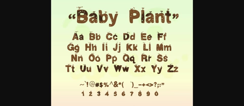 Baby Plant Font Poster 5