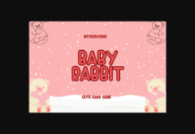 Baby Rabbit Font Poster 1