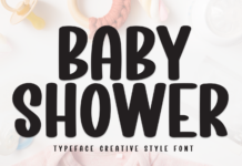 Baby Shower Font Poster 1