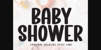 Baby Shower Font Poster 1