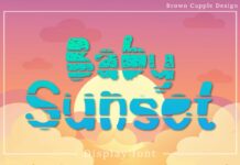Baby Sunset Font Poster 1