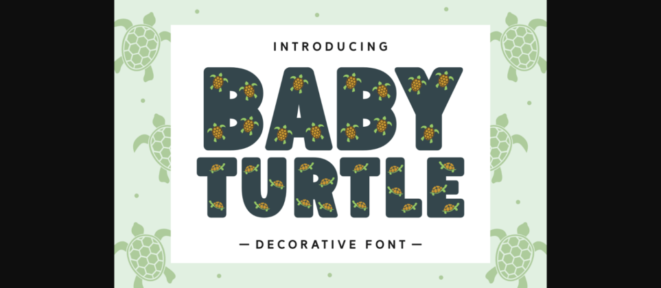 Baby Turtle Font Poster 3