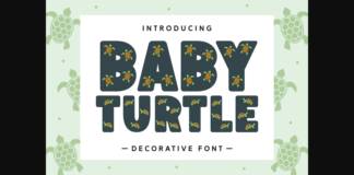 Baby Turtle Font Poster 1