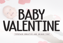 Baby Valentine Font Poster 1
