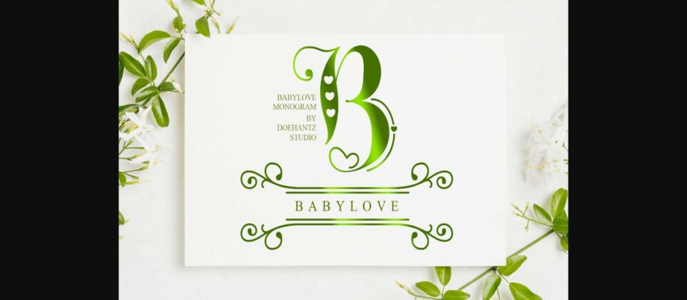 Babylove Monogram Font Poster 3