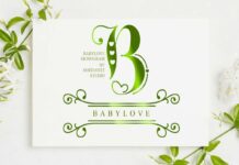 Babylove Monogram Font Poster 1