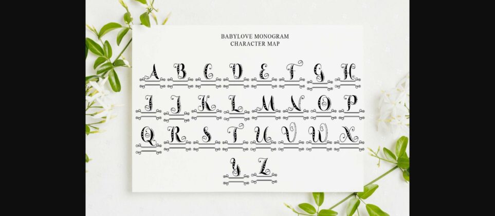 Babylove Monogram Font Poster 8