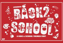 Back 2 School Font Poster 1