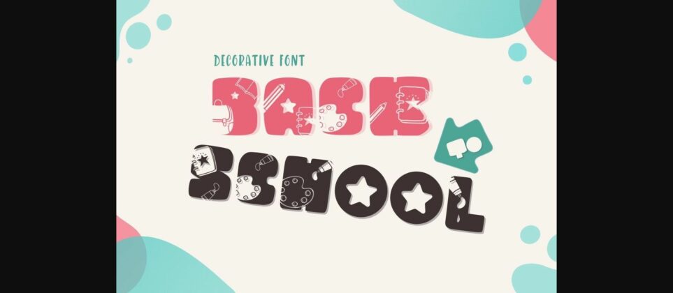 Back to School Font Poster 3