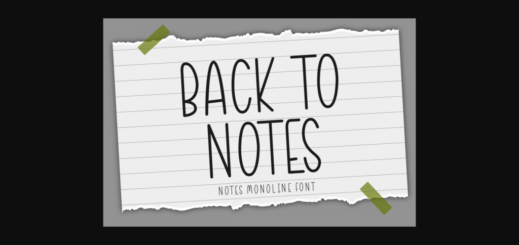 Back to Notes Font Poster 1