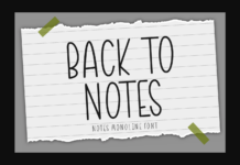 Back to Notes Font Poster 1