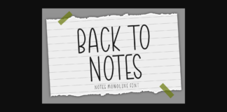 Back to Notes Font Poster 1