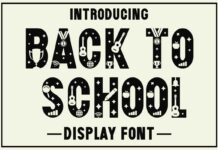 Back to School Font Poster 1