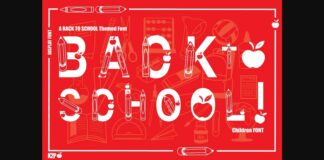 Back to School Font Poster 1