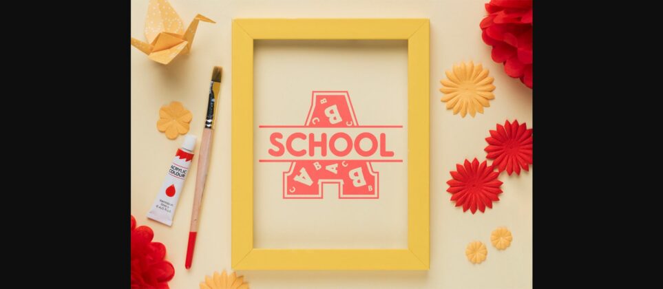 Back to School Monogram Font Poster 1