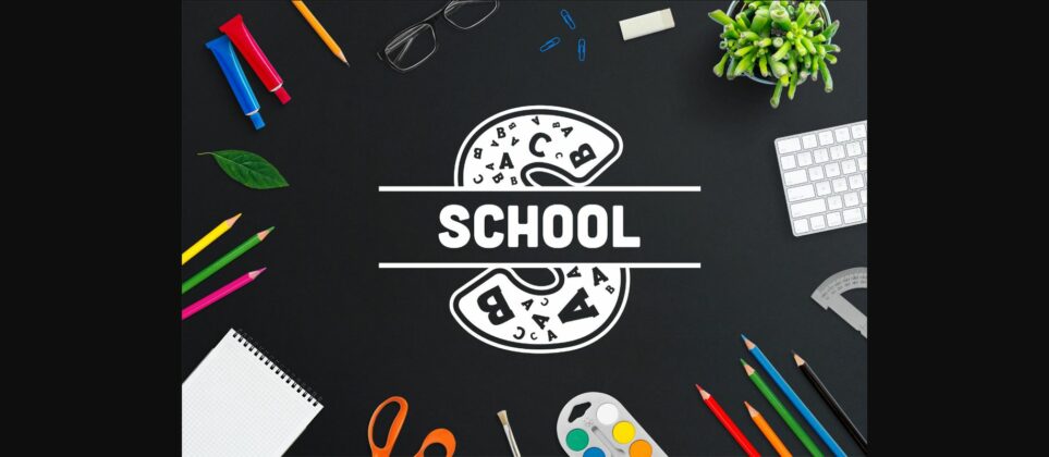 Back to School Monogram Font Poster 2