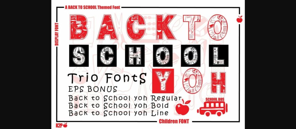Back to School Yoh Font Poster 3