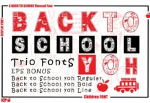 Back to School Yoh Font Poster 1