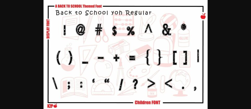Back to School Yoh Font Poster 6