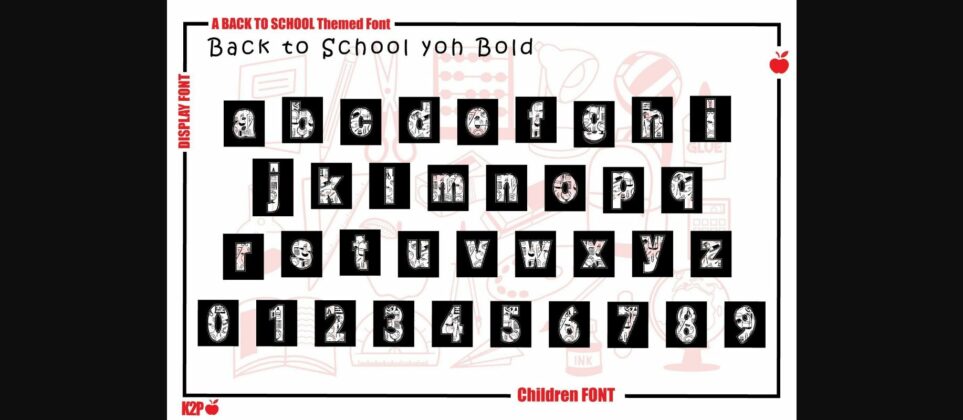 Back to School Yoh Font Poster 11