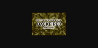 Backfired Font Poster 1