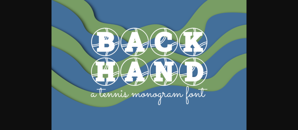 Backhand Font Poster 3