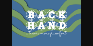 Backhand Font Poster 1