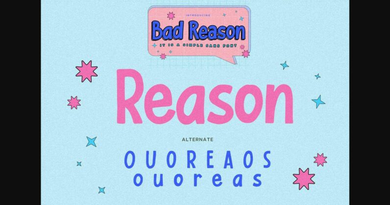 Bad Reason Font Poster 9