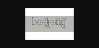 Badjang Font Poster 1