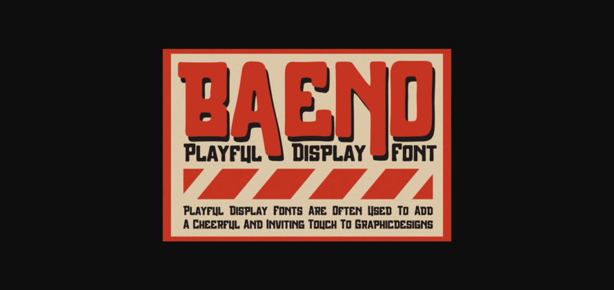 Baeno Font Poster 4