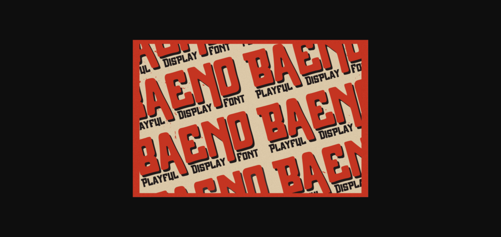 Baeno Font Poster 8