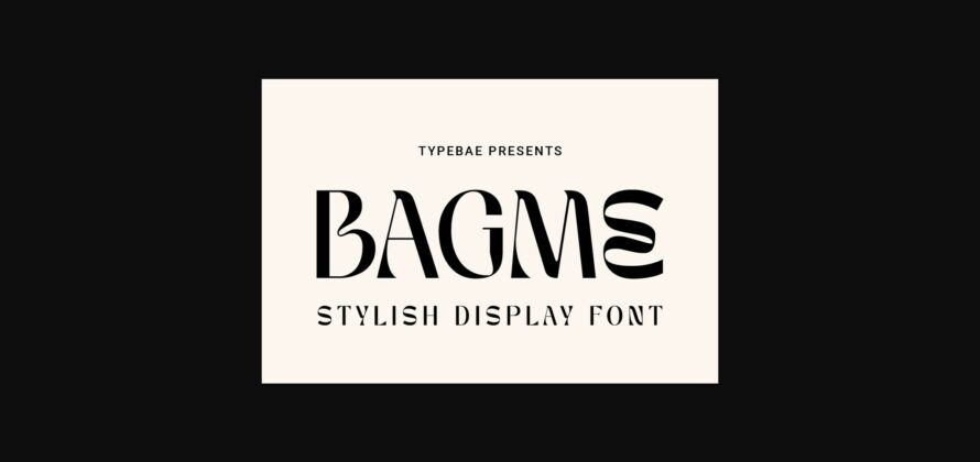 Bagme Font Poster 3