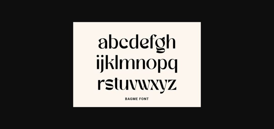 Bagme Font Poster 9