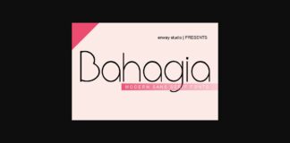 Bahagia Font Poster 1